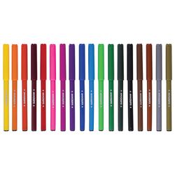 INLANDIA markers 18 colors, "DRAWING LESSONS", ventilated cap, PVC