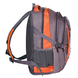 BRAUBERG "SpeedWay 2" sırt çantası, 25 l, boyut 46x32x19 cm, kumaş, gri-turuncu