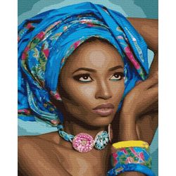 ВанГогВоМне / VanGogVoMne / Paint by number "Blue shawl" 40x50 cm