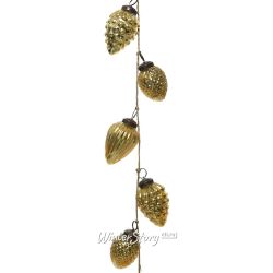 Kaemingk / Garland of glass cones Fantasy 120 cm gold