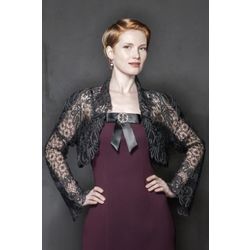 Снежинка / Snowflake / Women's dress "Social party" with satin trim on the top edge
