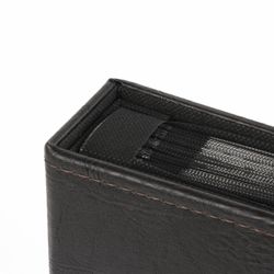 BRAUBERG photo album for 200 photos 10x15 cm, textured leather, individual Boxing, black