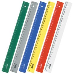 Ruler plastic 30 cm, STAMM, opaque, assorted