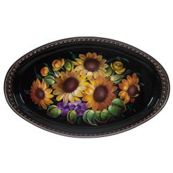 Жостово / Articulated Zhostovo tray 41x25 cm