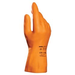 MAPA / Industrial latex gloves / Alto 299, cotton sputtering, size 7 (S), orange