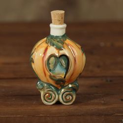 Лефортовский фарфор / Lefortovo porcelain / Christmas tree toy "Pumpkin", damask 50 ml