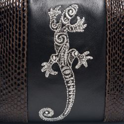Торжокские золотошвеи / Leather cosmetic bag "Lizard"