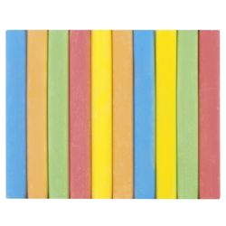 Gesso colorato BRAUBERG, antipolvere, set da 10 pezzi, rotondo