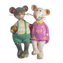 Ремеко / Decorative figure "Mouse couple" L9W12H13