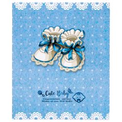 Photo album BRAUBERG "Baby shoes" for 200 photos 10x15 cm, hard cover, thermal glue, blue, 39114