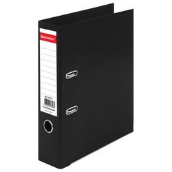 Raccoglitore BRAUBERG "EXTRA", 75 mm, nero, copertina in plastica su entrambi i lati, angolo in metallo