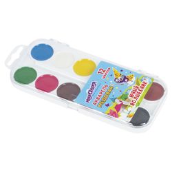 Acquerelli UNLANDIA "YOUNG WIZARD" miele, 12 colori, CLASSIC, plastica