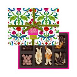 Gift set of glazed candies, dragees and candied fruit