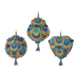 Kurts Adler / Christbaumschmuck "Peacock Luxury. Heart", 8 cm