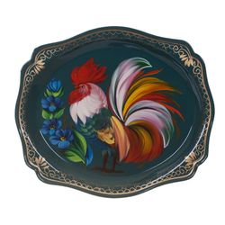 Жостово / Tray, author Shamenkova S. 20x17 cm