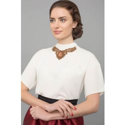 Lace necklace "Princess of Monaco" gold