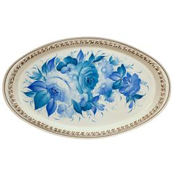Жостово / Articulated Zhostovo tray 41x25 cm