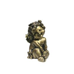 Ремеко / Decorative figure "Angel with a ladybug" (gold) L10W9H15cm