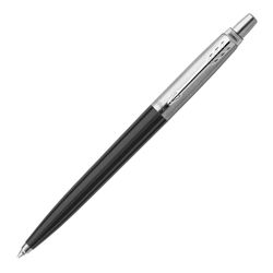 Ballpoint pen PARKER "Jotter Plastic CT" case, black, stainless steel, blue