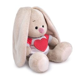 BUDI BASA / Soft toy Bunny Mi in a white sweatshirt with a heart 15cm