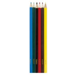 Crayons de couleur PIFAGOR " PLUS RAPIDE ! PLUS HAUT ! PLUS FORT ! ", 6 couleurs., Taille classique