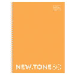 HATBER / Notebook A4 80 sh. "Premium" comb, cage, lamination, paper 80 g / m2, "NEON Orange" / 12 pcs.