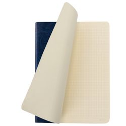 BRAUBERG / Notizbuch 60 l. karierter Einband Glattkunstleder, Naht, A4 (210x297mm), DUNKELBLAU, VIVA / 10 Stk.