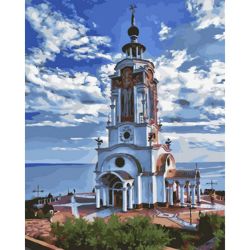 Опт-картина / Painting by numbers 40x50 Cathedral