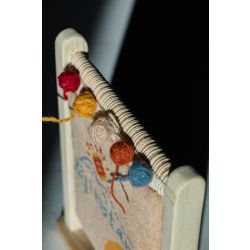 LA'AL Textiles / Mini-loom rug, 15 x 18 cm