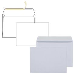 Envelopes C5 (162х229 mm) tear-off strip, white, SET of 1000 PCs, inner sealing
