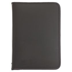 Folder for notebooks A4 PYTHAGORAS, plastic, zipper around, one tone, gray