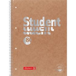Brunnen / Notebook College Premium, Feder, Lineal, 90 g/m2, A4, 80 Blatt Braun