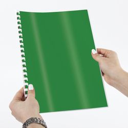 Capas de papelão para encadernação, A4, SET 100 unid., Brilhante, 250 g / m2, verde, BRAUBERG