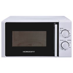 HORIZONT 20MW700-1478BIW microwave oven, 20 litre volume, 700 watt power, mechanical control, grill, white