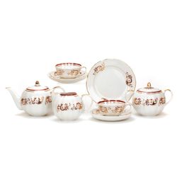 Дулёвский фарфор / Tea service "Tulip. Golden lace", 21 items