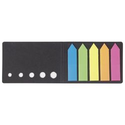 Bookmark adhesive STAFF, NEON plastic ARROWS, 50х12 mm, 5 colors x 20 sheets in a cardboard book