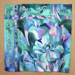 Silk scarf "the Mistress of copper mountain"