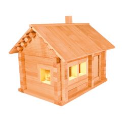 Пелси / Construction set "Three bears hut with electrical wiring", 151 elements