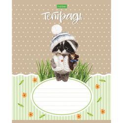 HATBER / Notebook 12 sh. ECO, cage, cover thick coated paper, "Fluffy animals" / 20 pcs.