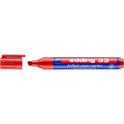 EDDING / Edding / Brilliant Pigment Marker, Water Based, Beveled Nib, 1-5mm Red