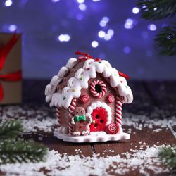 Зимнее волшебство / Christmas tree decoration "Gingerbread house"