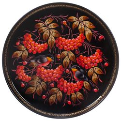 Жостово / Mafsallı Zhostovo Tepsi 37 cm