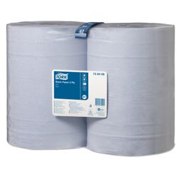 TORK / Papel de limpieza (Sistema W1), 1000 hojas por rollo, 34x36,9 cm, 2 capas, azul, juego de 2 uds.