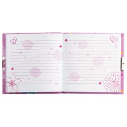 BRAUBERG / Notebook "Fashionista" SMALL FORMAT (130x130 mm) A6, 56 sheets, hardcover, metal. lock, gift wrap, music + mirror, line