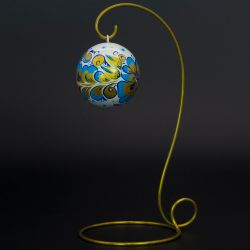 Промысел / Fishing / Christmas tree wooden ball, 65 mm