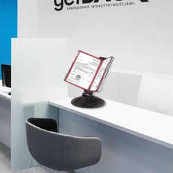 BRAUBERG / Demonstration system "SOLID" tabletop for 10 panels, with 10 color panels A4, black