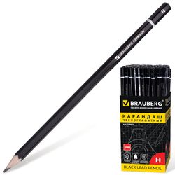 Pencil my BRAUBERG, 1 piece, "Touch line", N, Bareback, housing black, honed