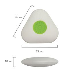 Eraser STAFF "College", 35х35х10 mm, triangular, plastic holder, thermoplastic rubber