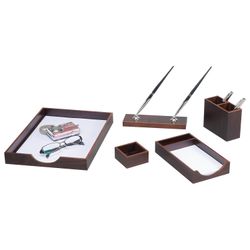 Set de table BESTAR "Achille" en bois, 5 pièces, couleur "noyer"