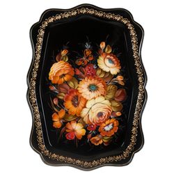 Жостово / Articulated Zhostovo tray 47x34 cm